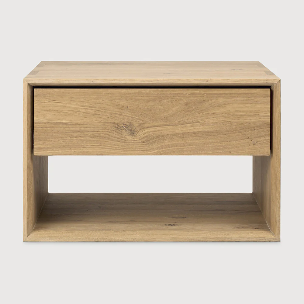 Sael Bedside Table  | Solid Walnut/Teak/Oak Wood | 2 Feet Length - Image 3