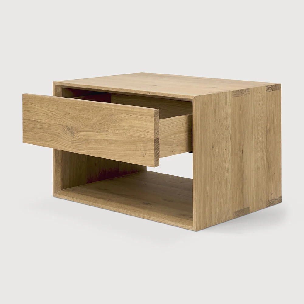 Sael Bedside Table  | Solid Walnut/Teak/Oak Wood | 2 Feet Length - Image 5