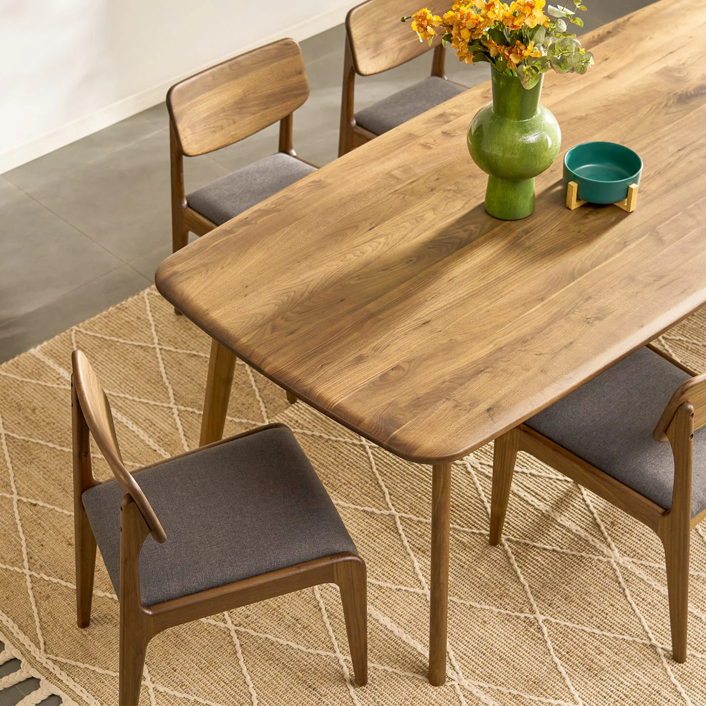 Kosha Dining Table (7 feet) - Solid Teak/Walnut/Oak Wood - Image 14
