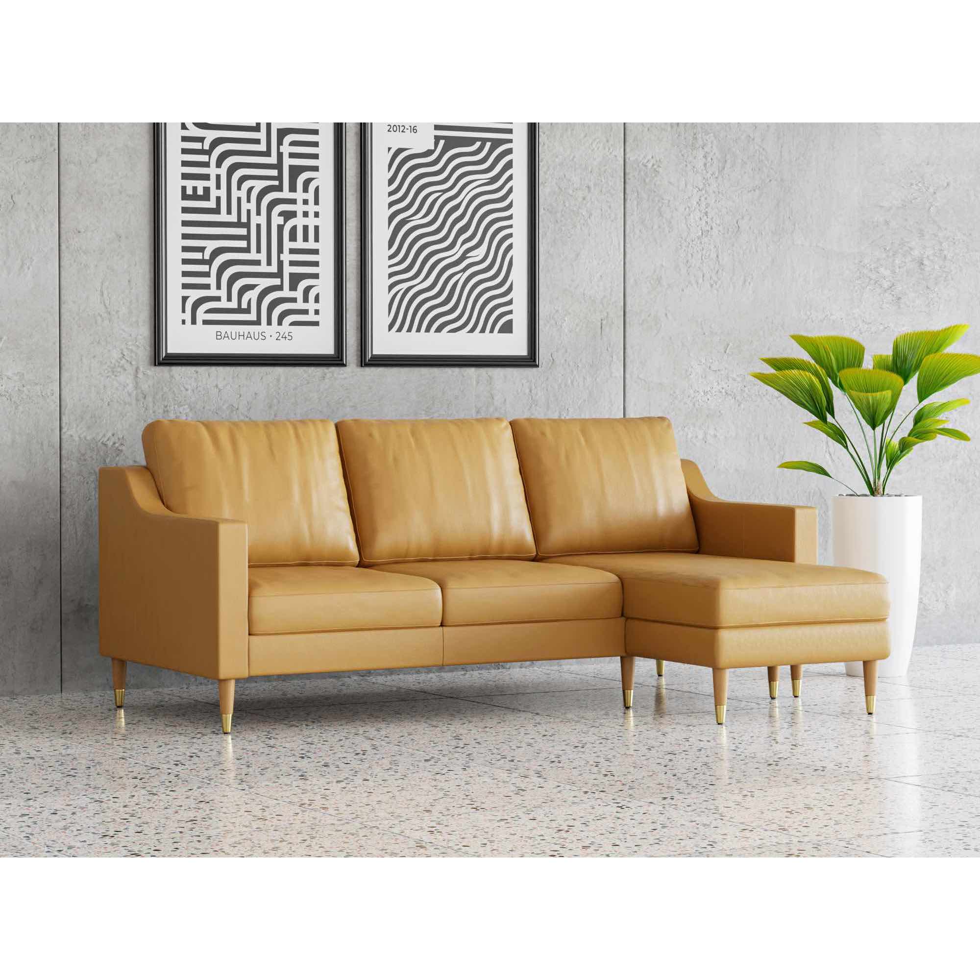 Lore Sofa | L-Shaped Sectional with Chaise | Italian Leather Sofa (7 feet) - Image 9