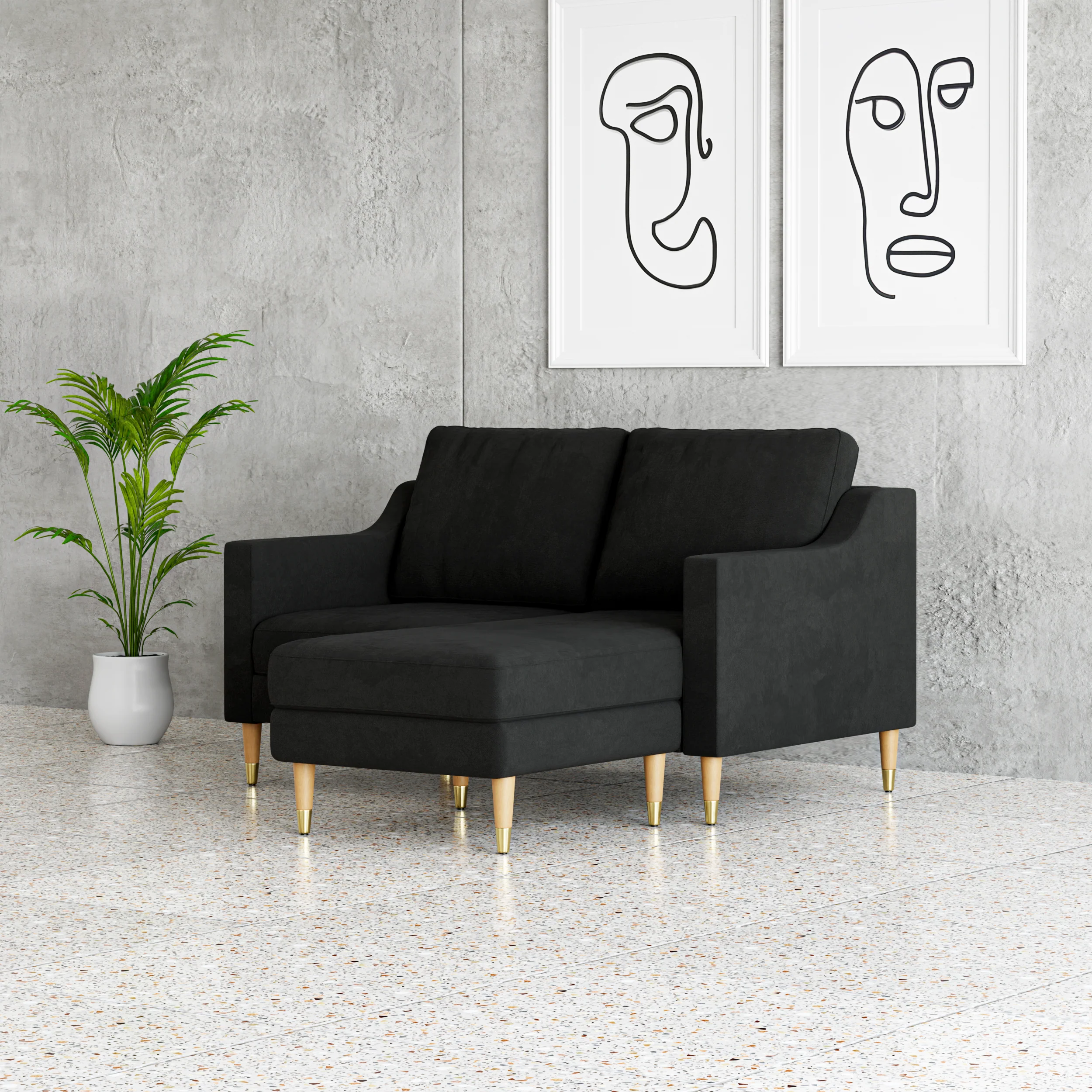 Lore Sofa | Small L-Shaped Sectional with Chaise (5 feet) - Image 13