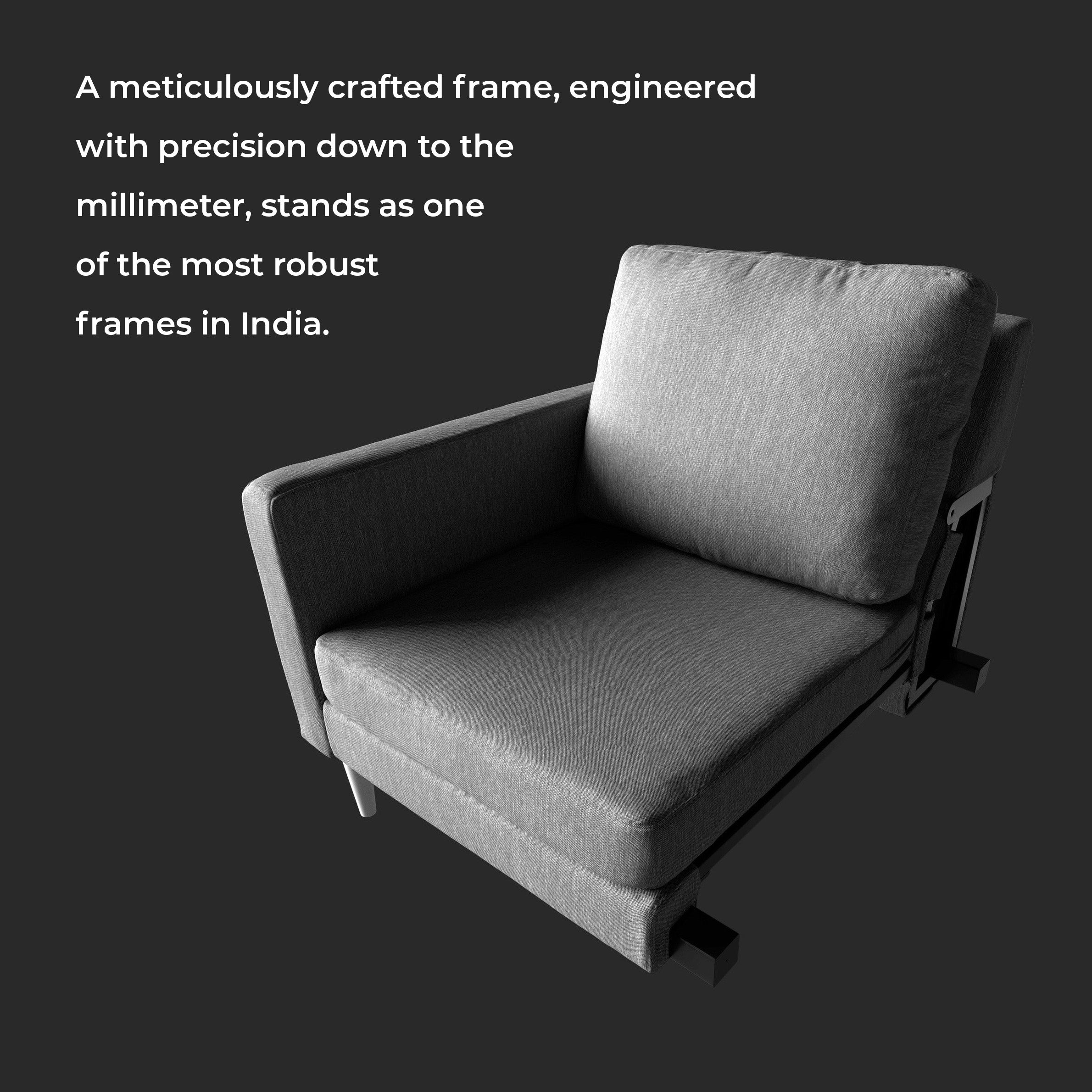 Lore Sofa | 1 Seater (3 feet) | High Back Sofa - Image 54