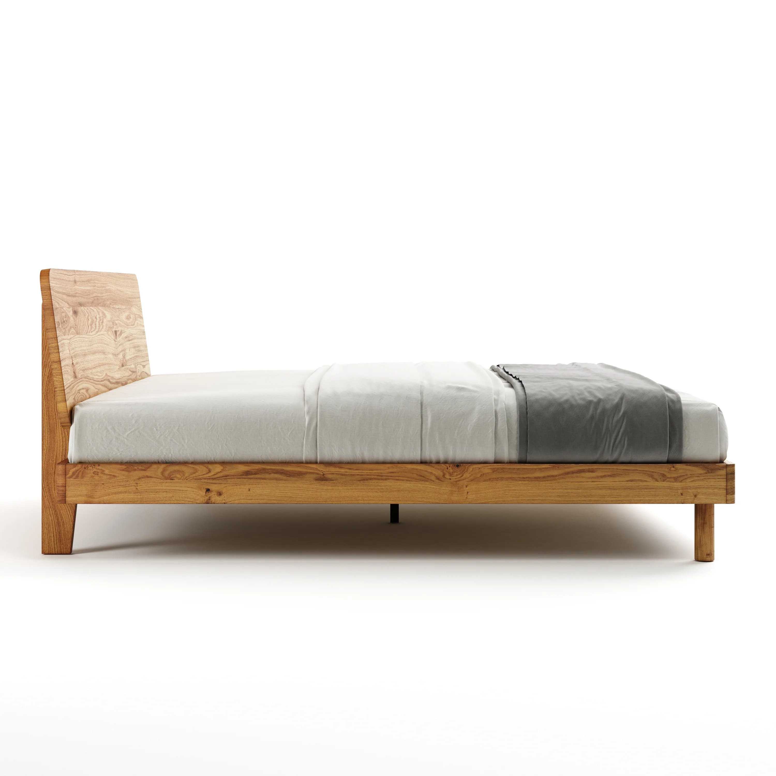 Mowa Bed - Solid Teak/Walnut/Oak Wood (Queen) - Image 3