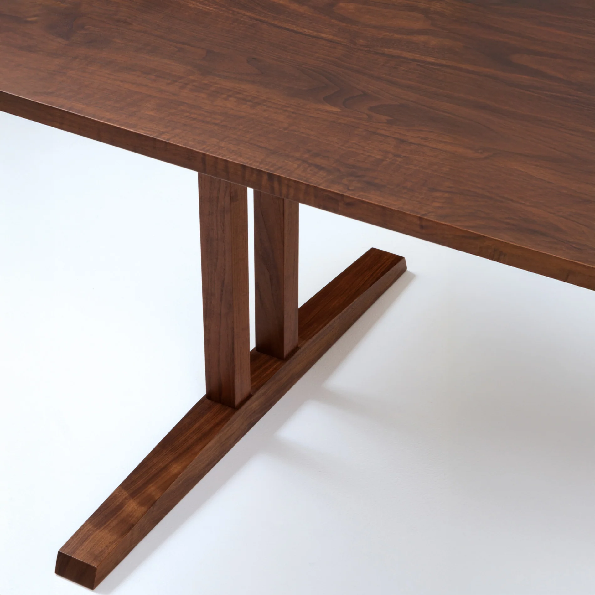Niva Dining Table (8 feet) - Solid Teak/Walnut/Oak Wood - Image 5
