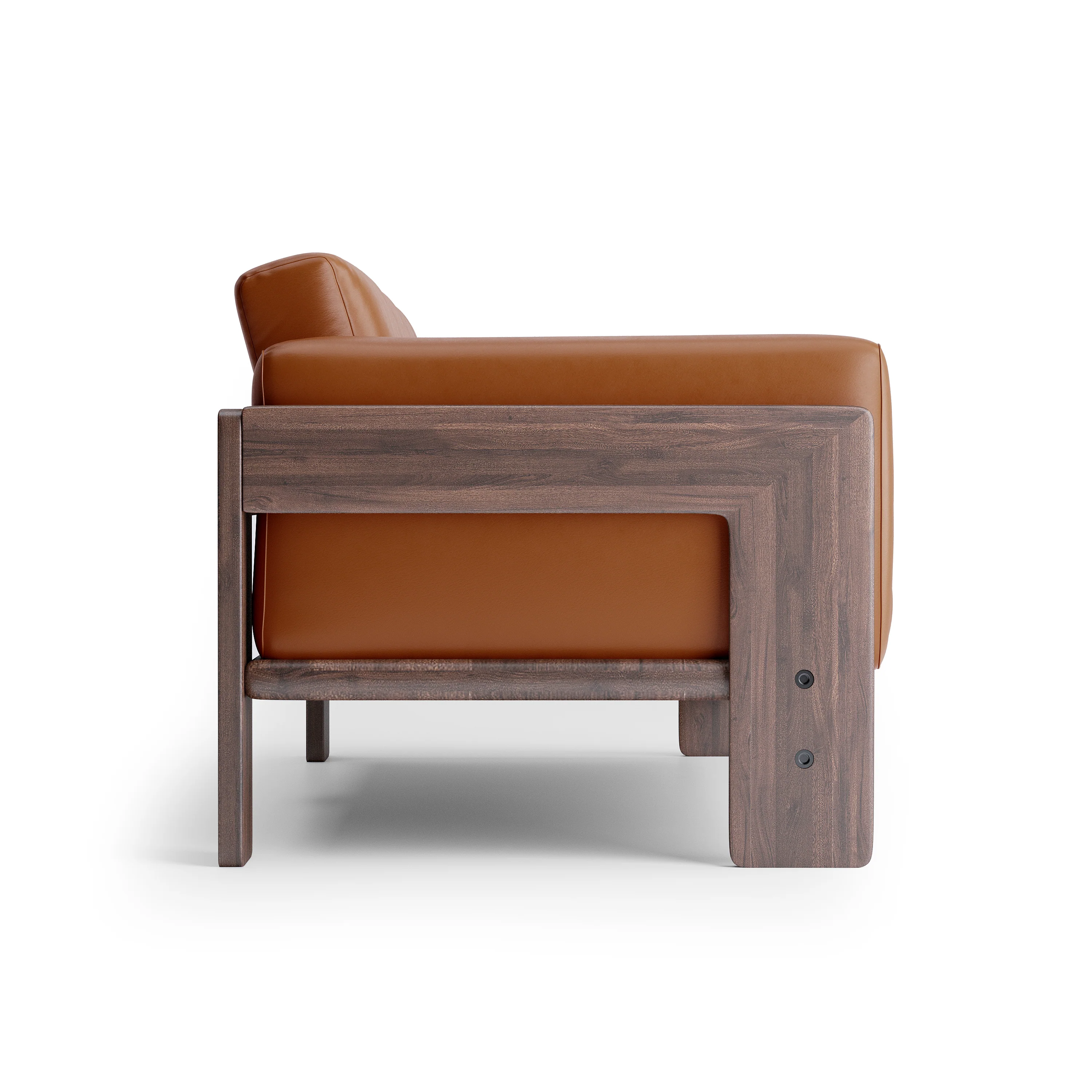 Nordhaven Sofa | 2 Seater | Italian Leather | Solid Teak/Walut/Oak Wood - Image 5