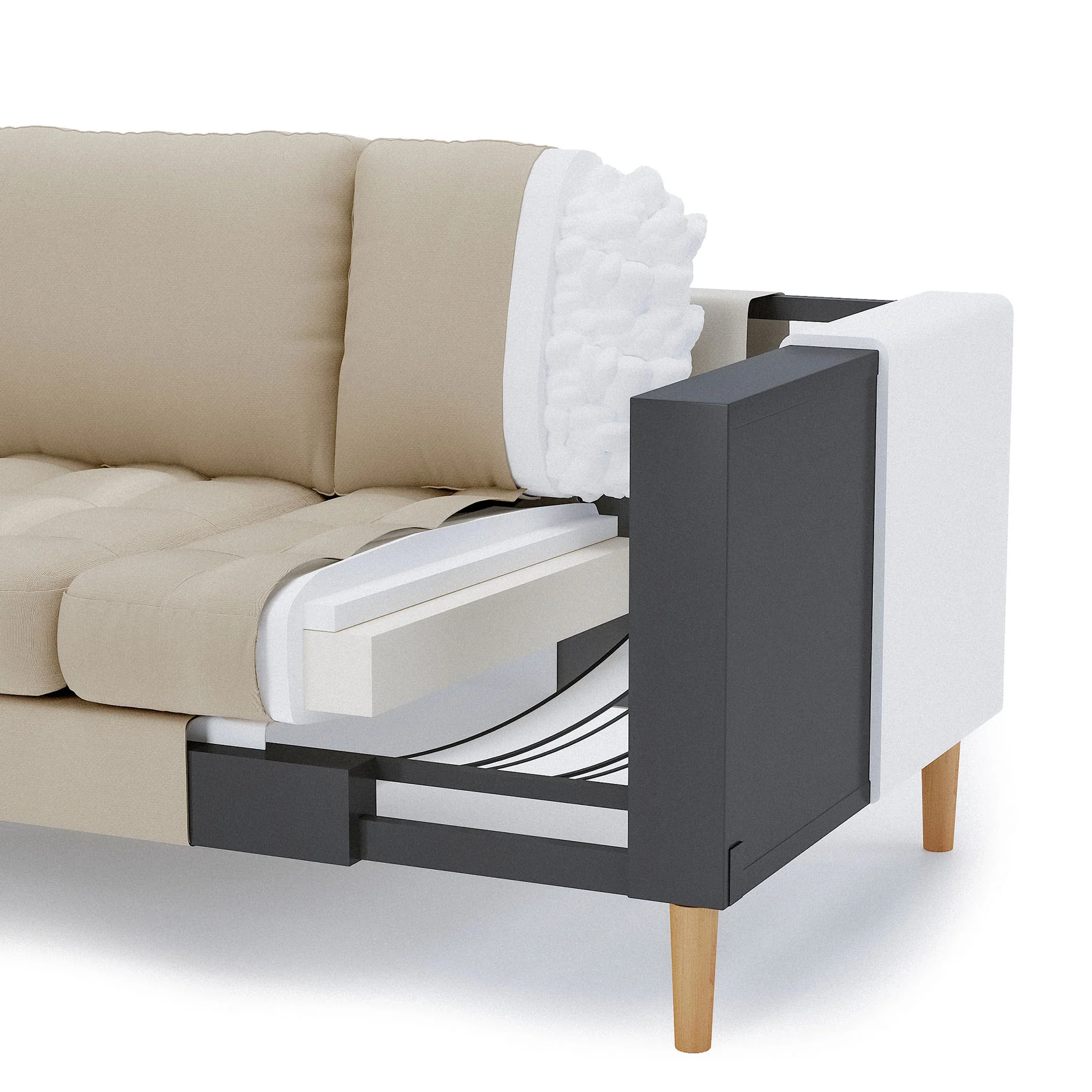 Palo Sofa | 2 Seater (5 feet) | Tufted - Image 18