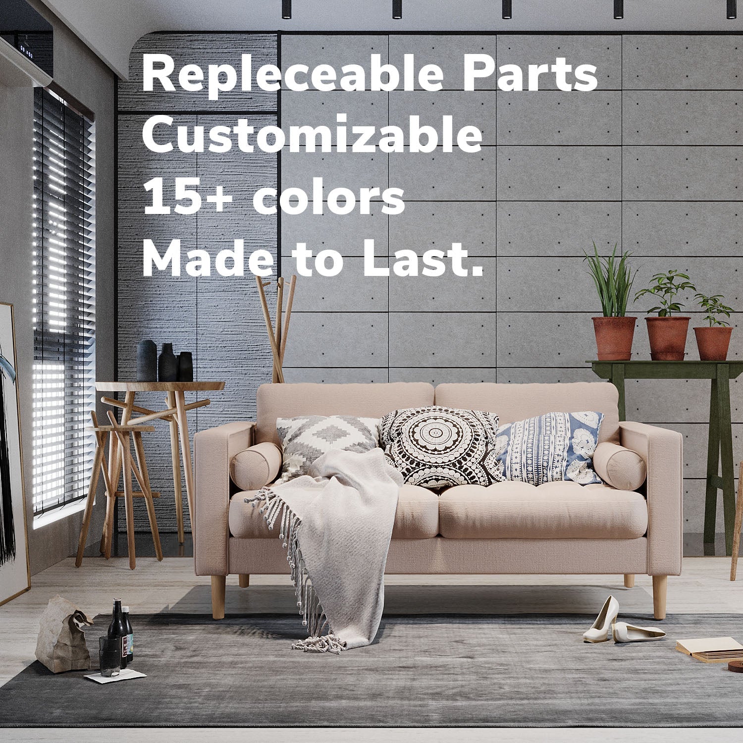 Palo Sofa | 2 Seater (5 feet) | Tufted - Image 20