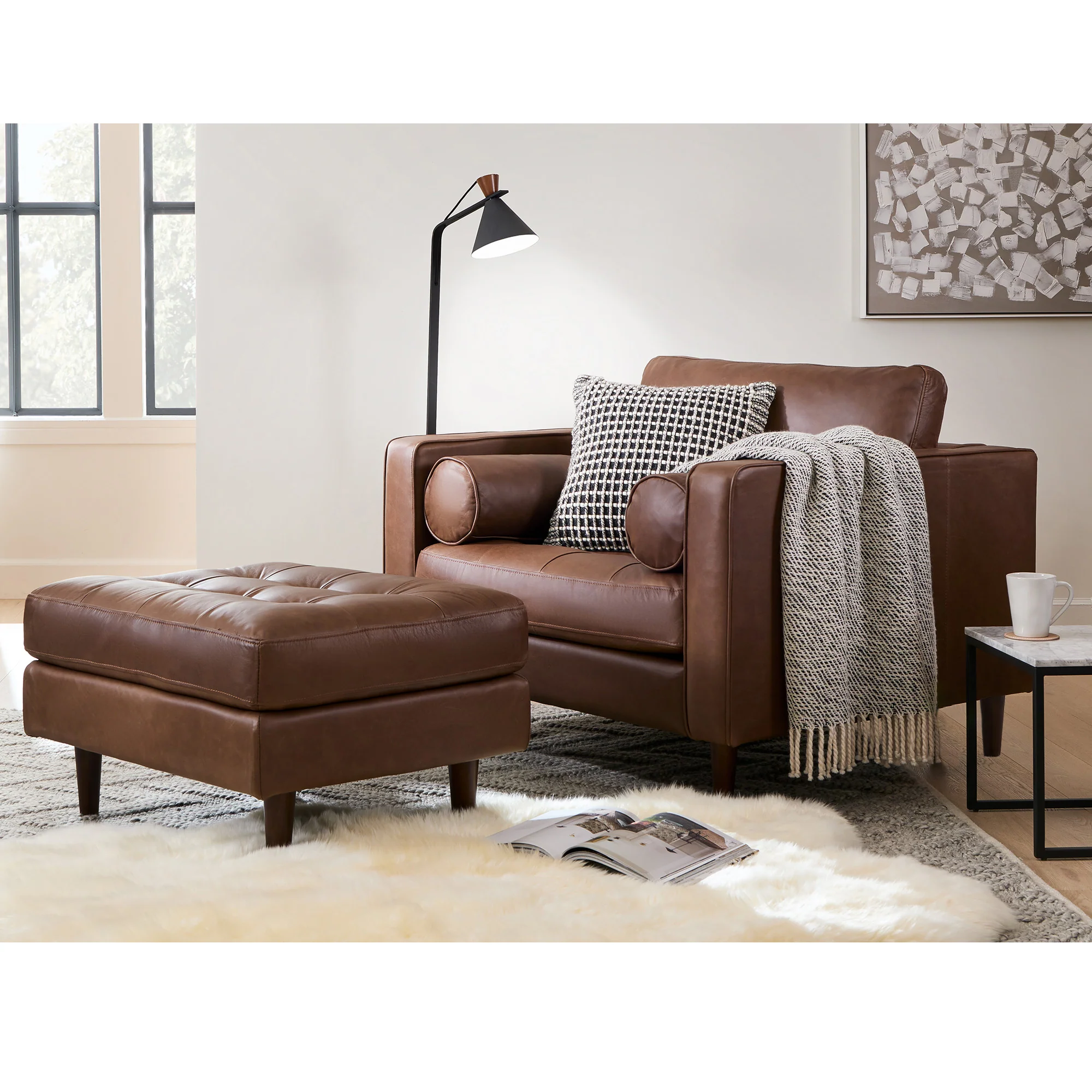 Palo Sofa | 1 Seater Italian Leather Sofa (3.5 feet) - Image 18