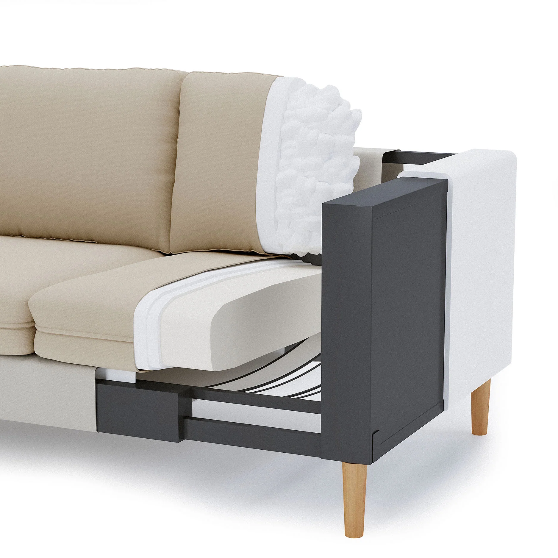 Palo Sofa | Chair (3.5 feet) | Removable Fabrics - Image 33