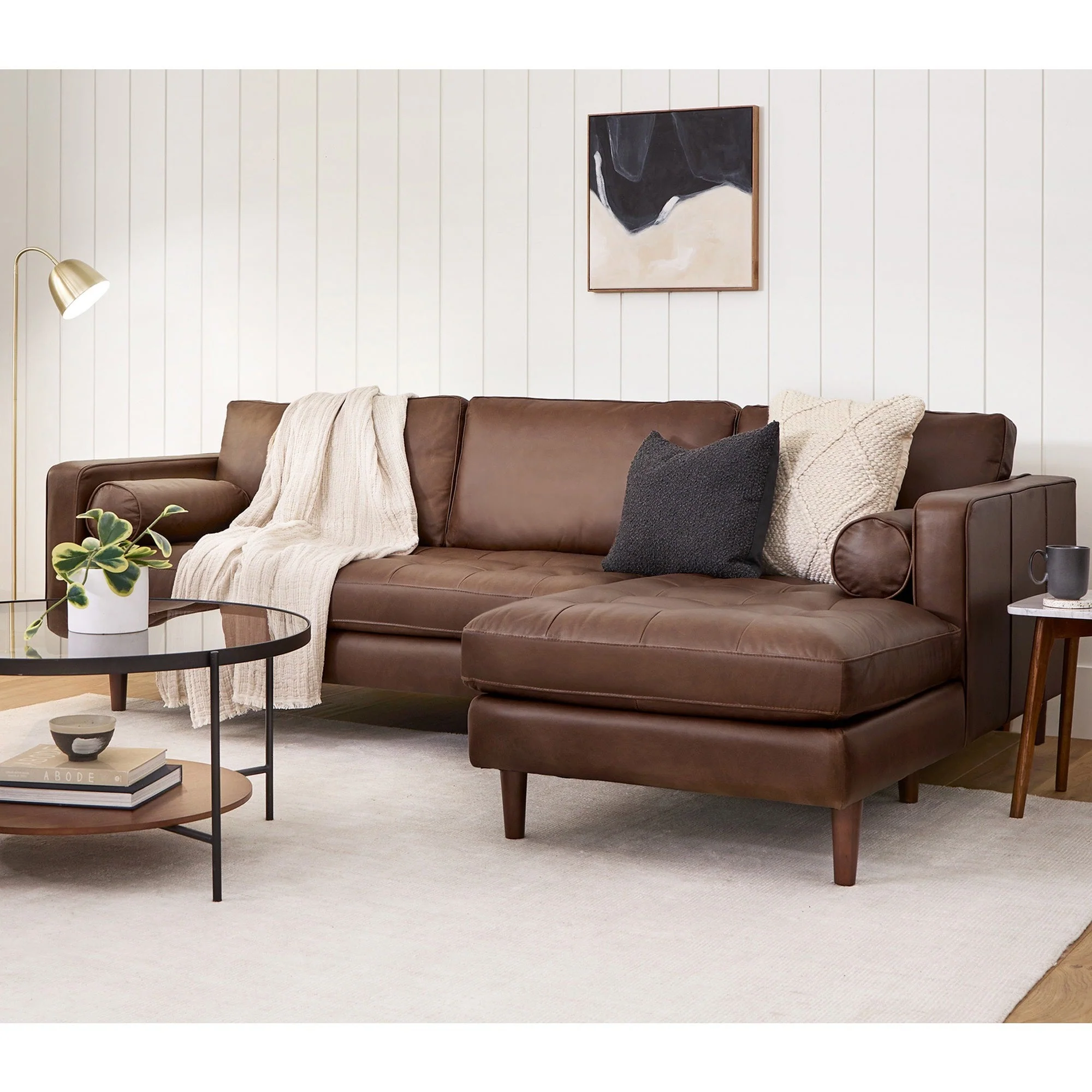 Palo Sofa | L-Shaped Right Sectional with Chaise (8.25 feet) | Italian Leather Sofa - Image 25