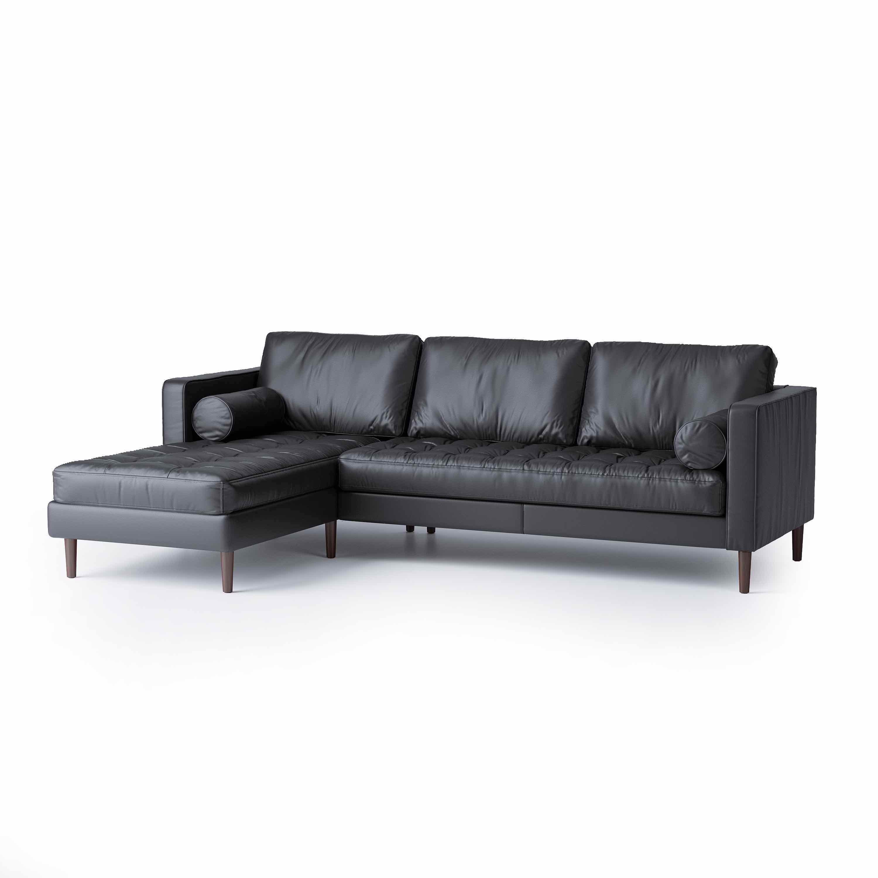 Palo Sofa | L-Shaped Right Sectional with Chaise (8.25 feet) | Italian Leather Sofa - Image 8