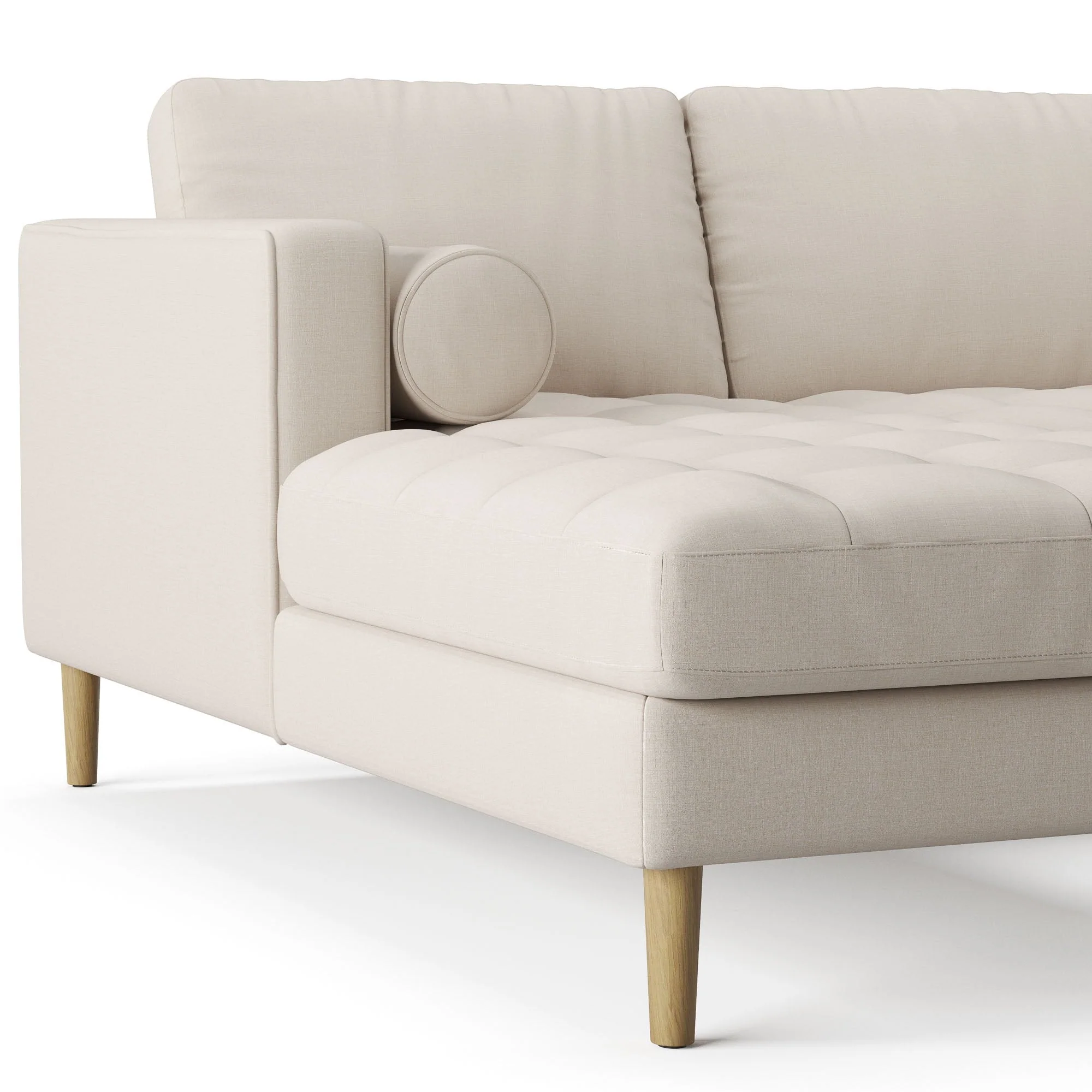 Palo Sofa T | L-Shaped Sectional with Chaise (8.25 feet length) | Tufted - Image 46