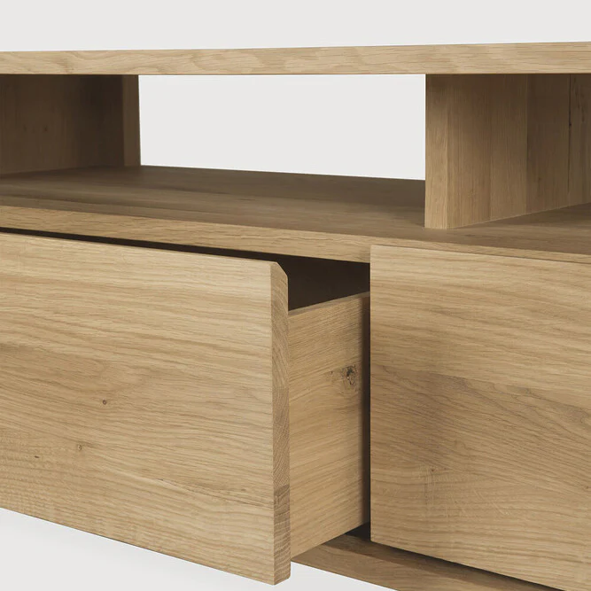 Sael TV Unit/Console - Solid Walnut/Teak/Oak Wood (Small) - Image 6