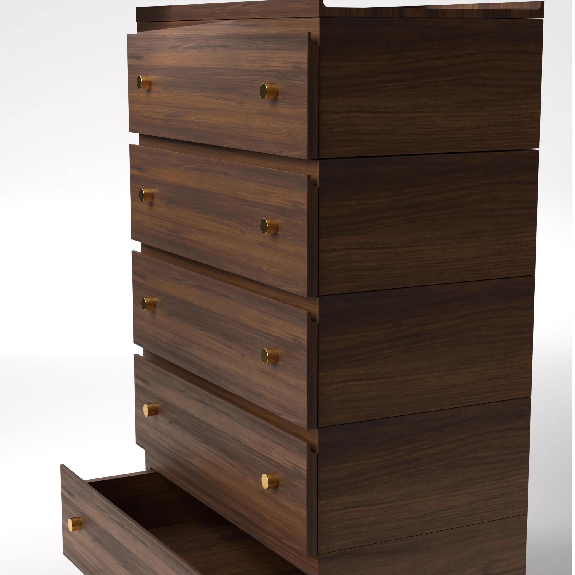 Stava Modular Drawer System | Solid Walnut/Teak/Oak Wood (5x1) | 3 Feet Length - Image 6